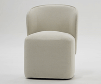 Cassandra Modern Beige Swivel Dining Chair