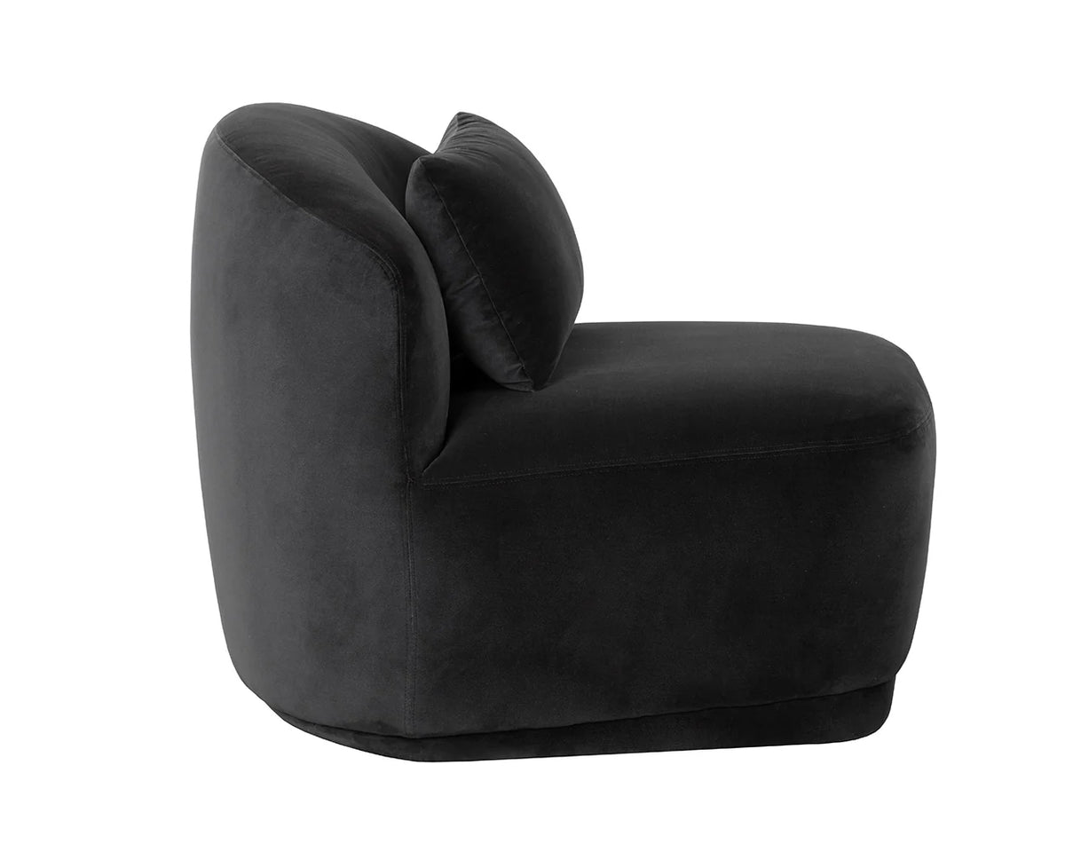 Soraya Shadow Grey Swivel Accent Chair