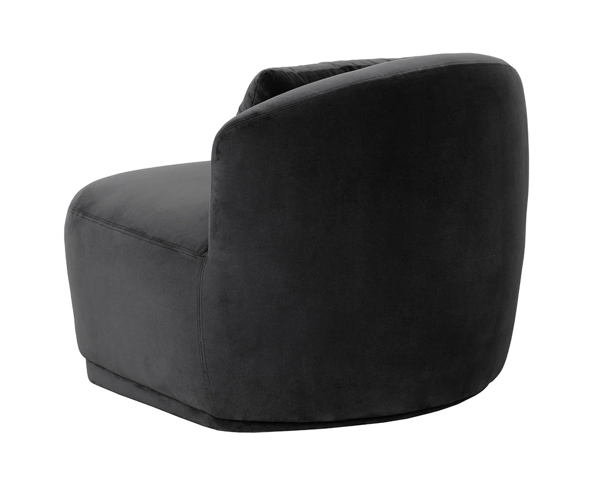 Soraya Shadow Grey Swivel Accent Chair