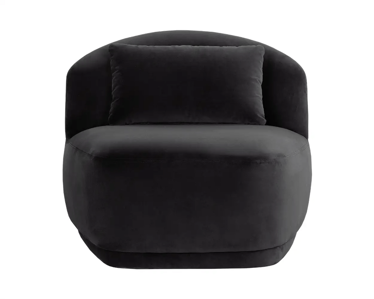 Soraya Shadow Grey Swivel Accent Chair