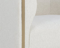 Larron Light Barley Performance Fabric & Gold Accent Chair
