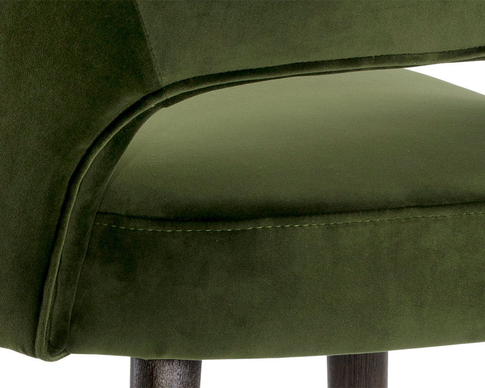 Monae Velvet Moss Green Counter Stool