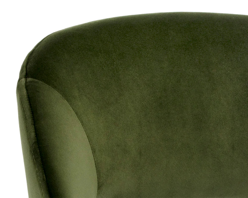 Monae Velvet Moss Green Counter Stool
