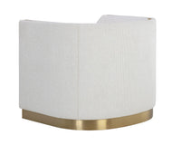 Larron Light Barley Performance Fabric & Gold Accent Chair