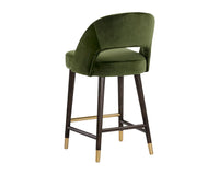 Monae Velvet Moss Green Counter Stool