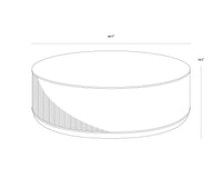 Kalla 44" Charcoal Oak & Brushed Gold Coffee Table
