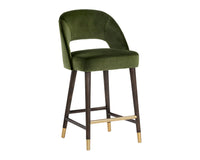 Monae Velvet Moss Green Counter Stool