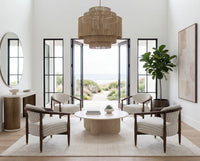 Alyssa Natural Jute & Antique Brass Chandelier