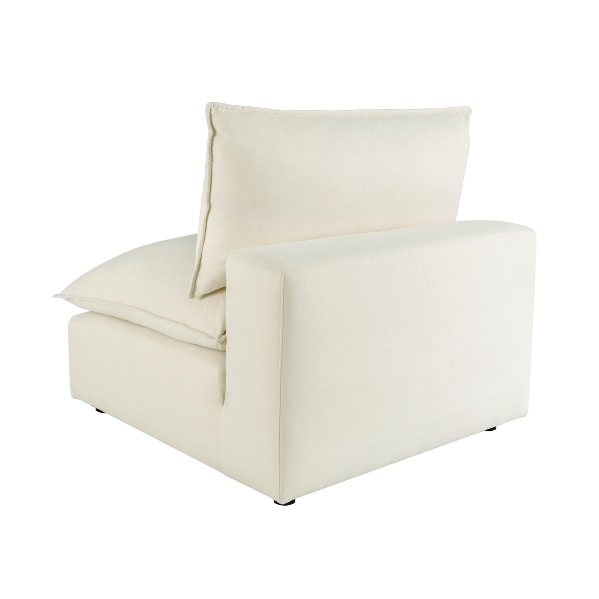 Cali Natural Performance Fabric Modular Armless Chair
