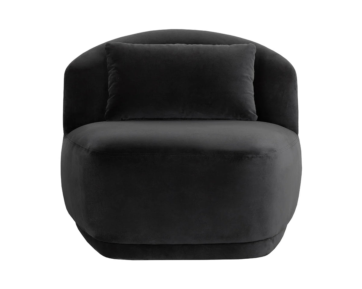 Soraya Shadow Grey Swivel Accent Chair