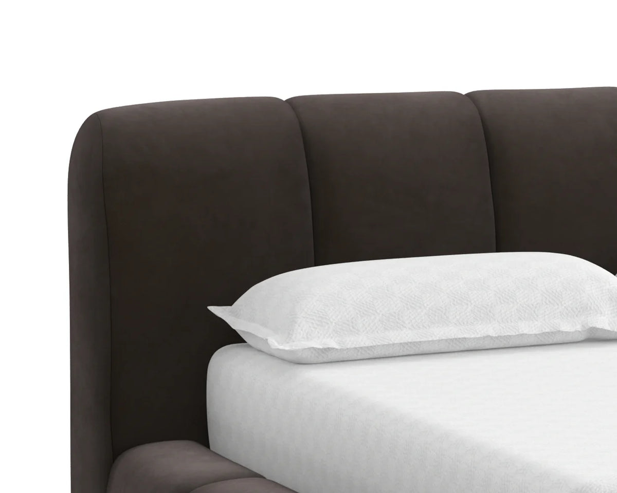 Olena Ash Upholstered Channel Bed (2 Sizes Available)