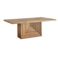 Crockett 80" Rectangular Pedestal Dining Table