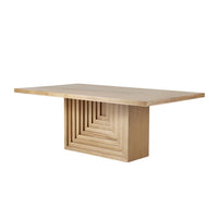 Crockett 80" Rectangular Pedestal Dining Table