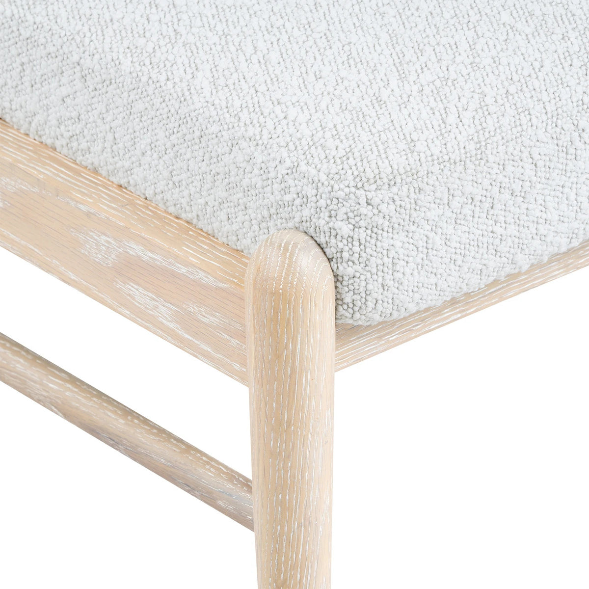 Georgia Woven Textured Boucle & Oak Sand Side Chair (Set of 2)