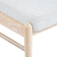 Georgia Woven Textured Boucle & Oak Sand Side Chair (Set of 2)