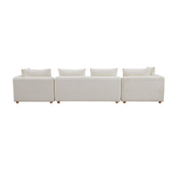 Karsyn 145" Plush Cream Performance Boucle Sofa
