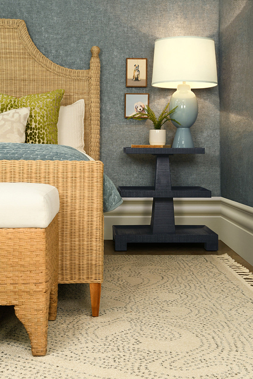 Brea Ivory Performance Linen Woven Bench