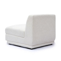 Arabella Cream Chenille Modular Armless Chair