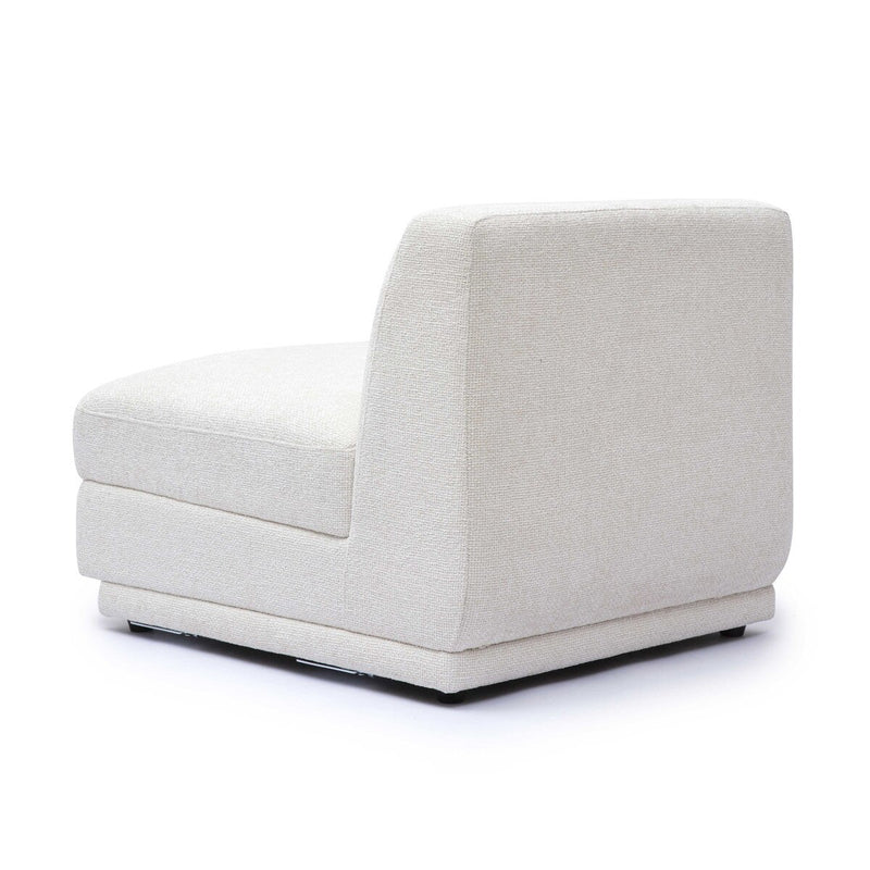Arabella Cream Chenille Modular Armless Chair