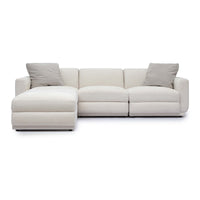 Arabella 95.7" Cream Chenille Modular Sectional
