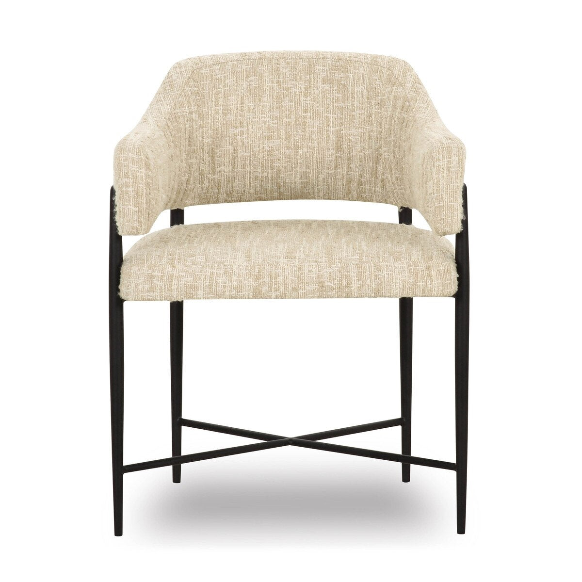 Venezio Cream Textured Performance Boucle Dining Chair