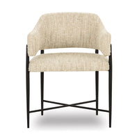 Venezio Cream Textured Performance Boucle Dining Chair