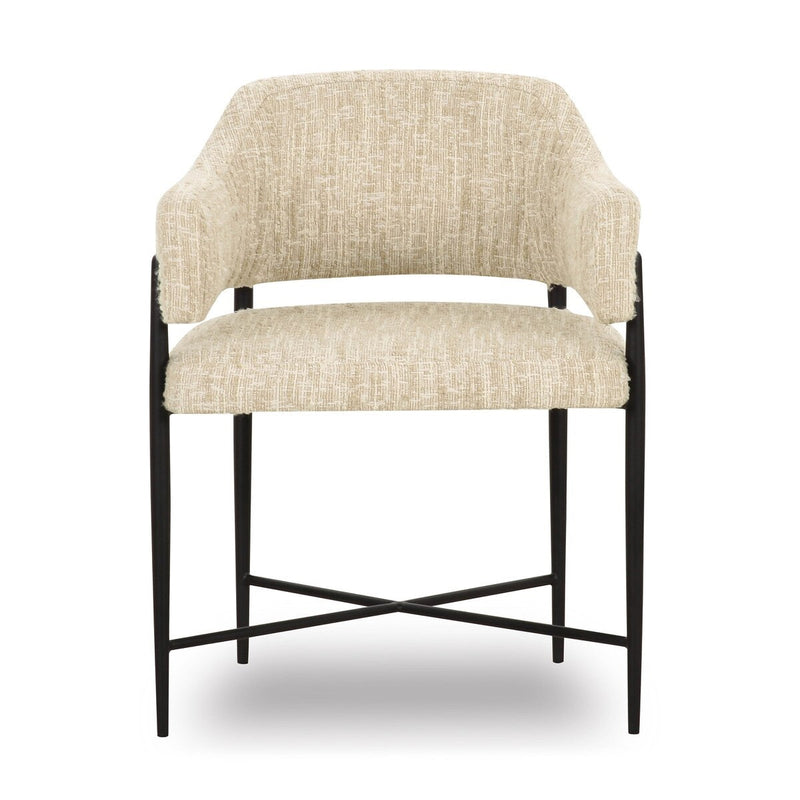 Venezio Cream Textured Performance Boucle Dining Chair