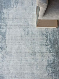 Penelope Blue Wool/Bamboo Silk Area Rug - Elegance Collection