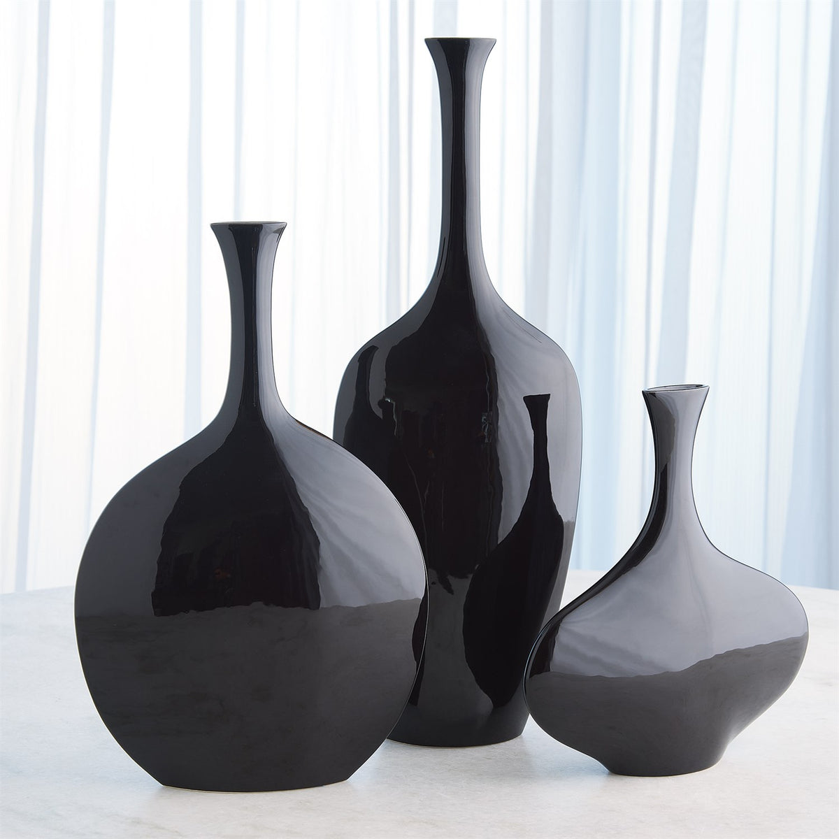 Vera Black Silhouette Vase (3 Sizes Available)
