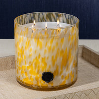 Opal Glass Five-Wick Candle Jar Marigold/Portofino (Set of 2)