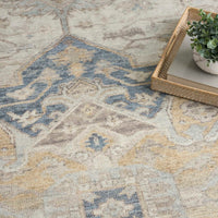 Paris Blue Green Washable Area Rug