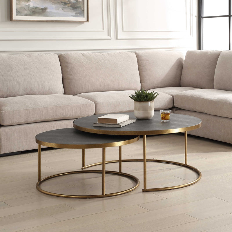 Teagen Grey Nesting Coffee Tables, S/2