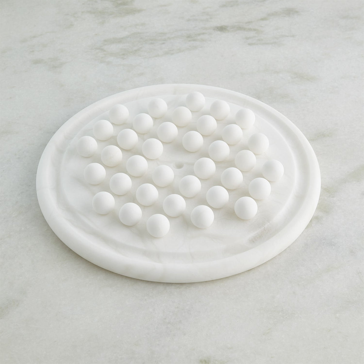 Privy Alabaster White Solitaire Game Set