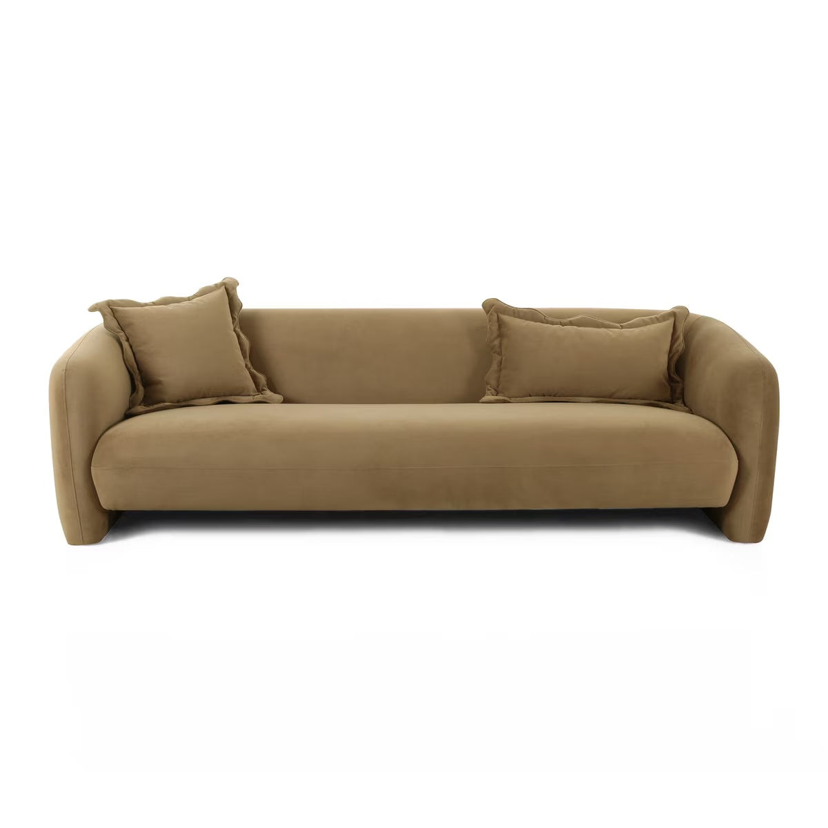 Lou Cafe Au Lait Performance Velvet Sofa