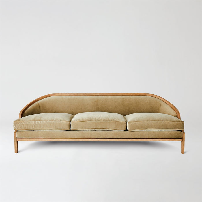 Viktoria 95.75" Tailored Light Sage Velvet Sofa