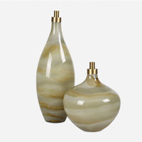 Captivating Swirls Glass Bottles, Set of 2