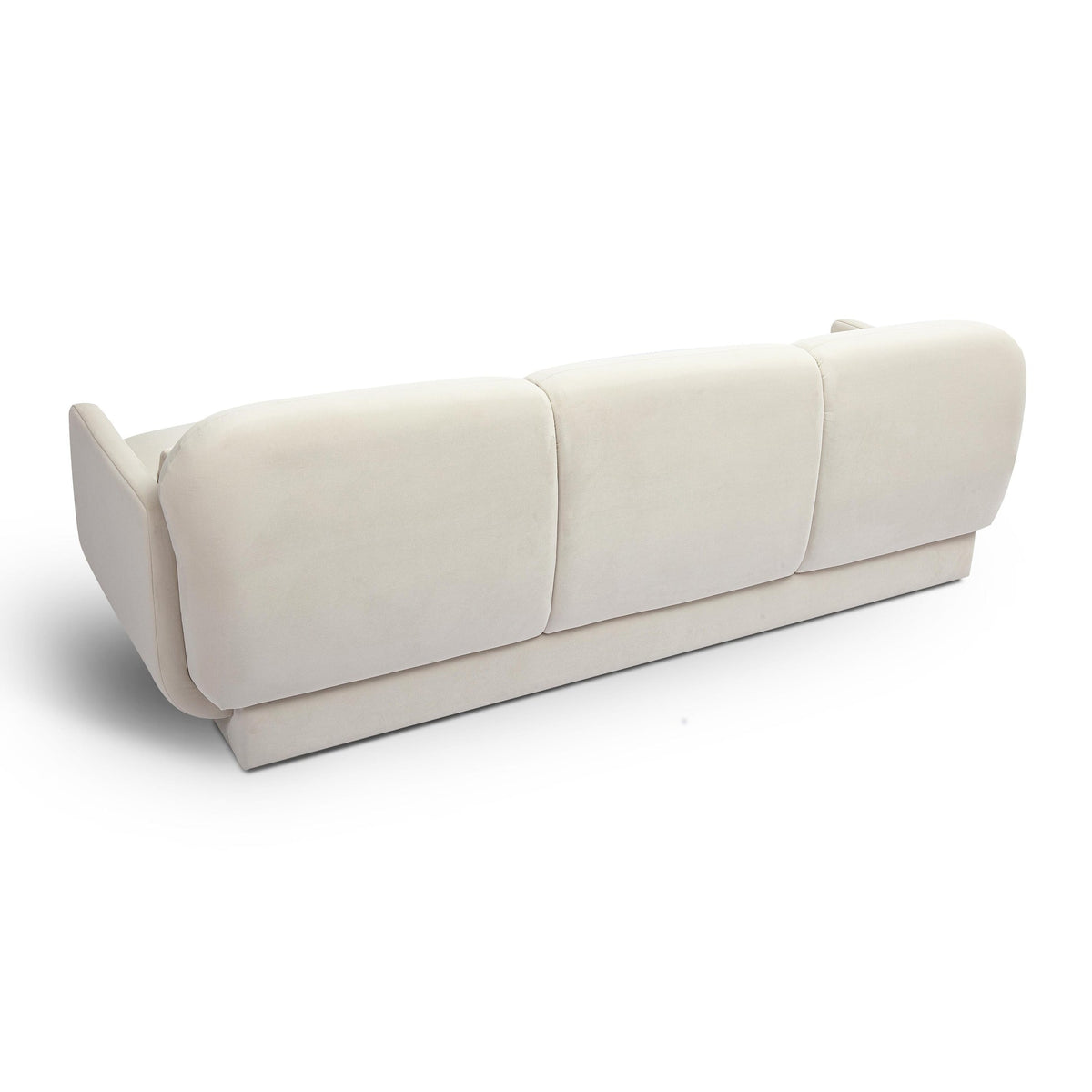 Arnaldo 90.5” Cream Performance Velvet Sofa