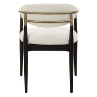 Harper Off White Velvet Dining Arm Chair