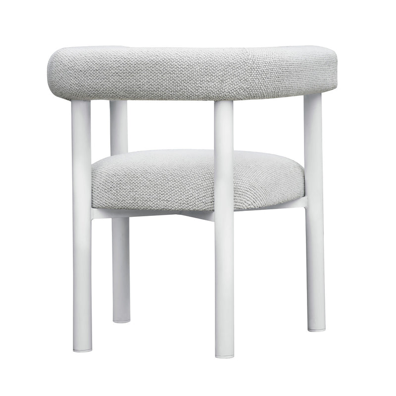 Freda Cream Outdoor Textured Dining Chair