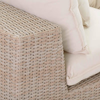 Cali 119.7" Natural Wicker Outdoor Modular Sofa