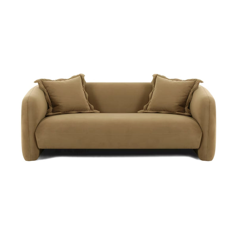 Lou Cafe Au Lait Performance Velvet Loveseat