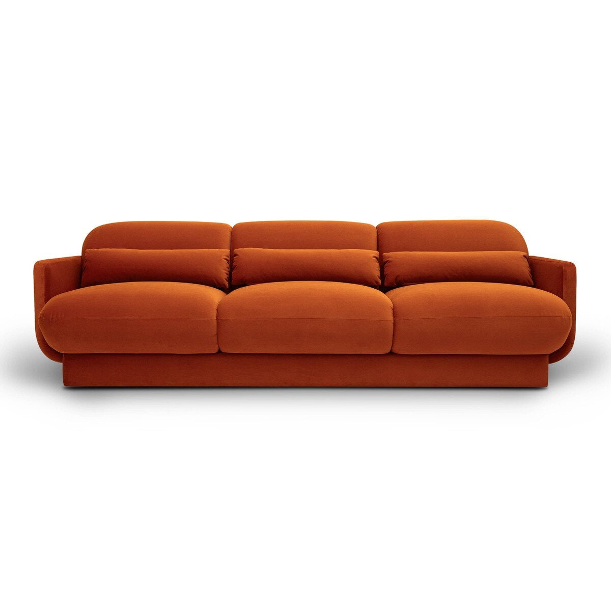 Arnaldo Rust Orange Velvet Sofa