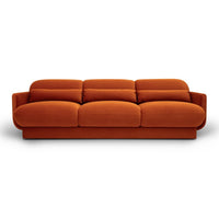 Arnaldo Rust Orange Velvet Sofa