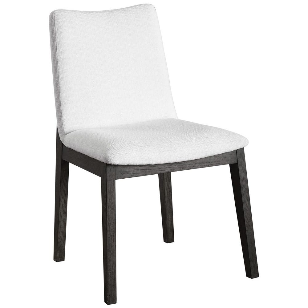 Deser White Fabric Chair (Set of 2)