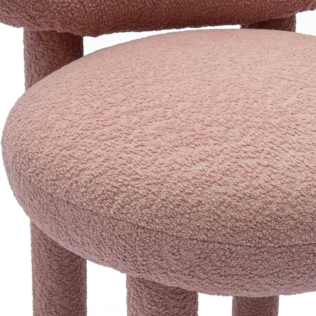 Manu Rose Pink Performance Boucle Dining/Accent Chair