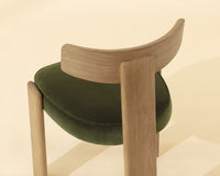 Horton Rustic Oak & Forest Green Dining Chair (Set of 2)