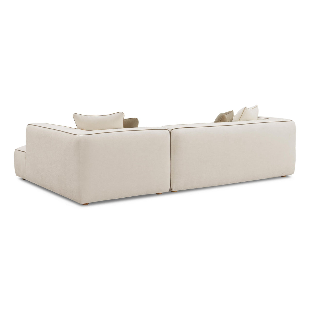 Isla 111” Cream Linen RAF Sectional Sofa