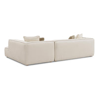 Isla 111” Cream Linen RAF Sectional Sofa