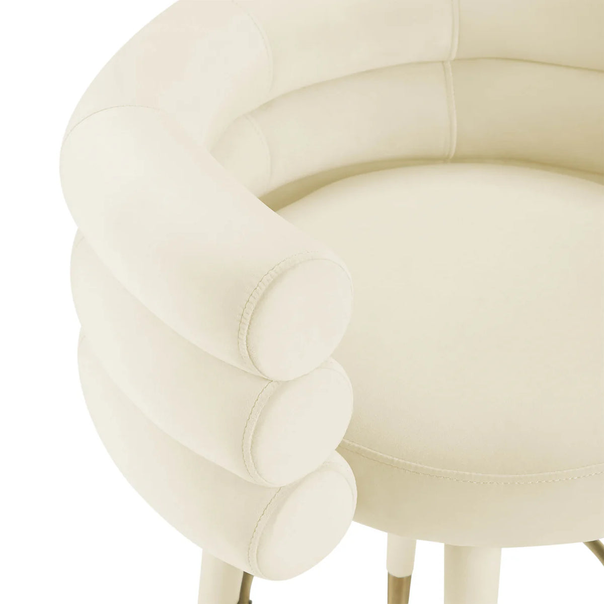 Nazri Cream Velvet Counter Stool