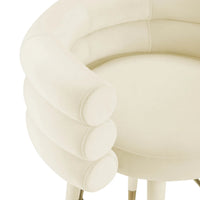 Nazri Cream Velvet Counter Stool